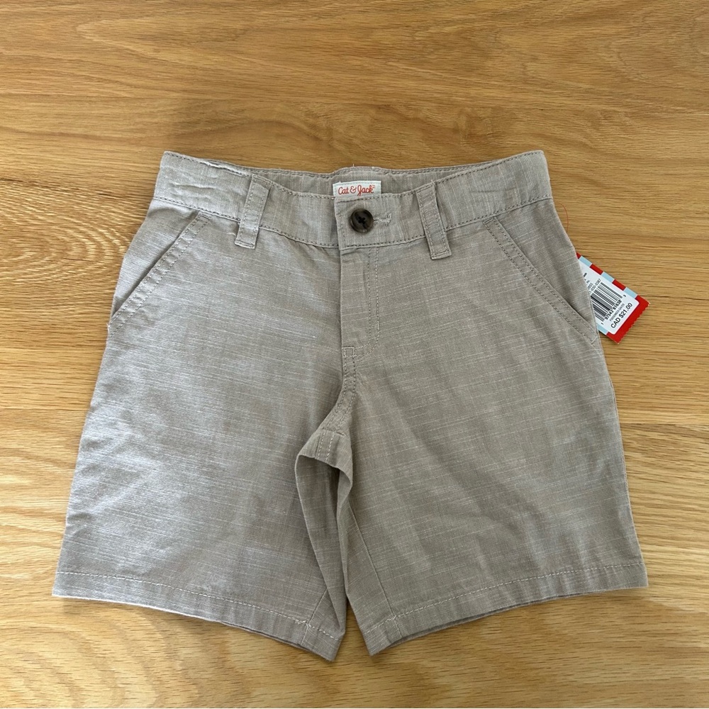 Cat & Jack Tan boys chino shorts